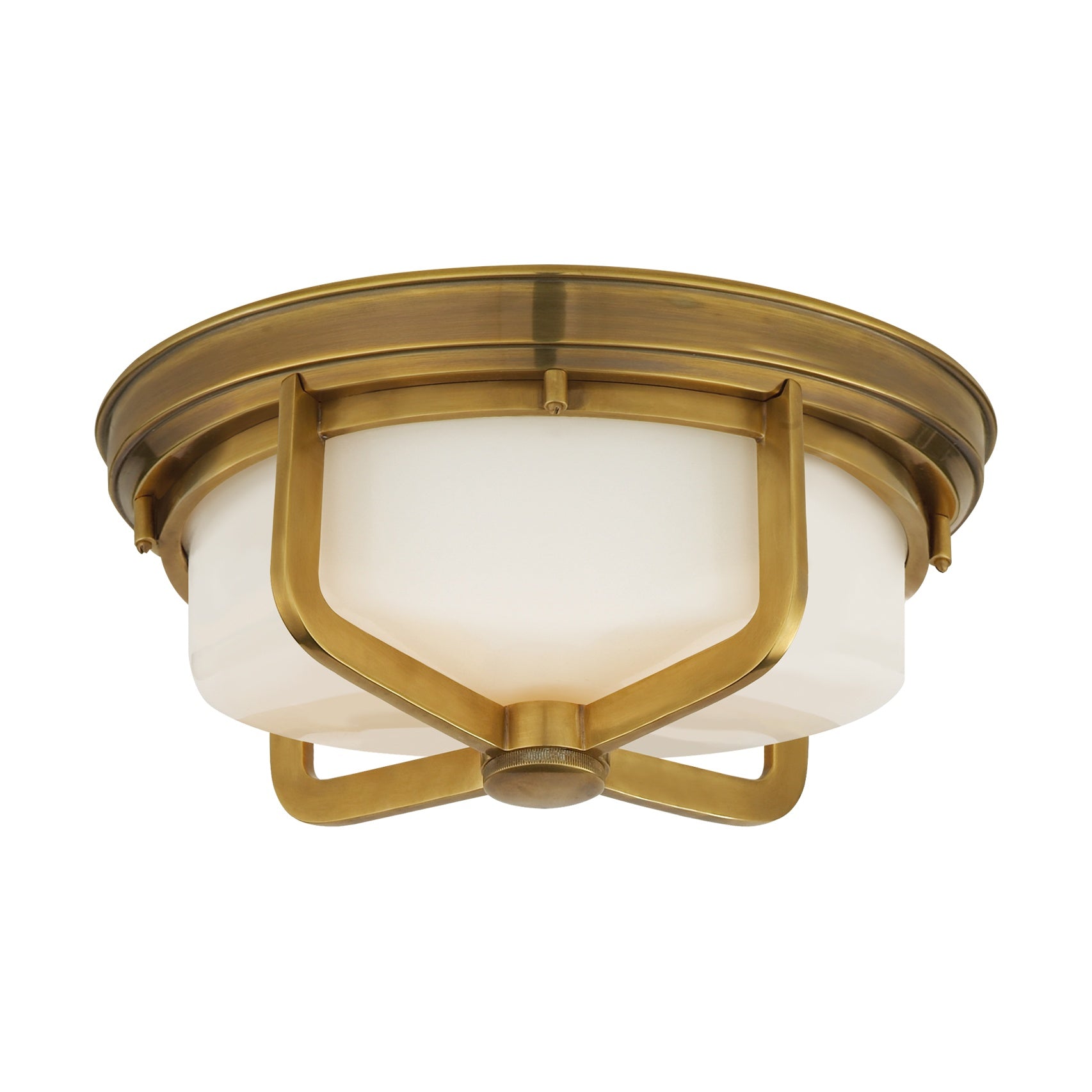 Milton Large Flush Mount LIGHTING - flush mount Visual Comfort Hand-Rubbed Antique Brass
