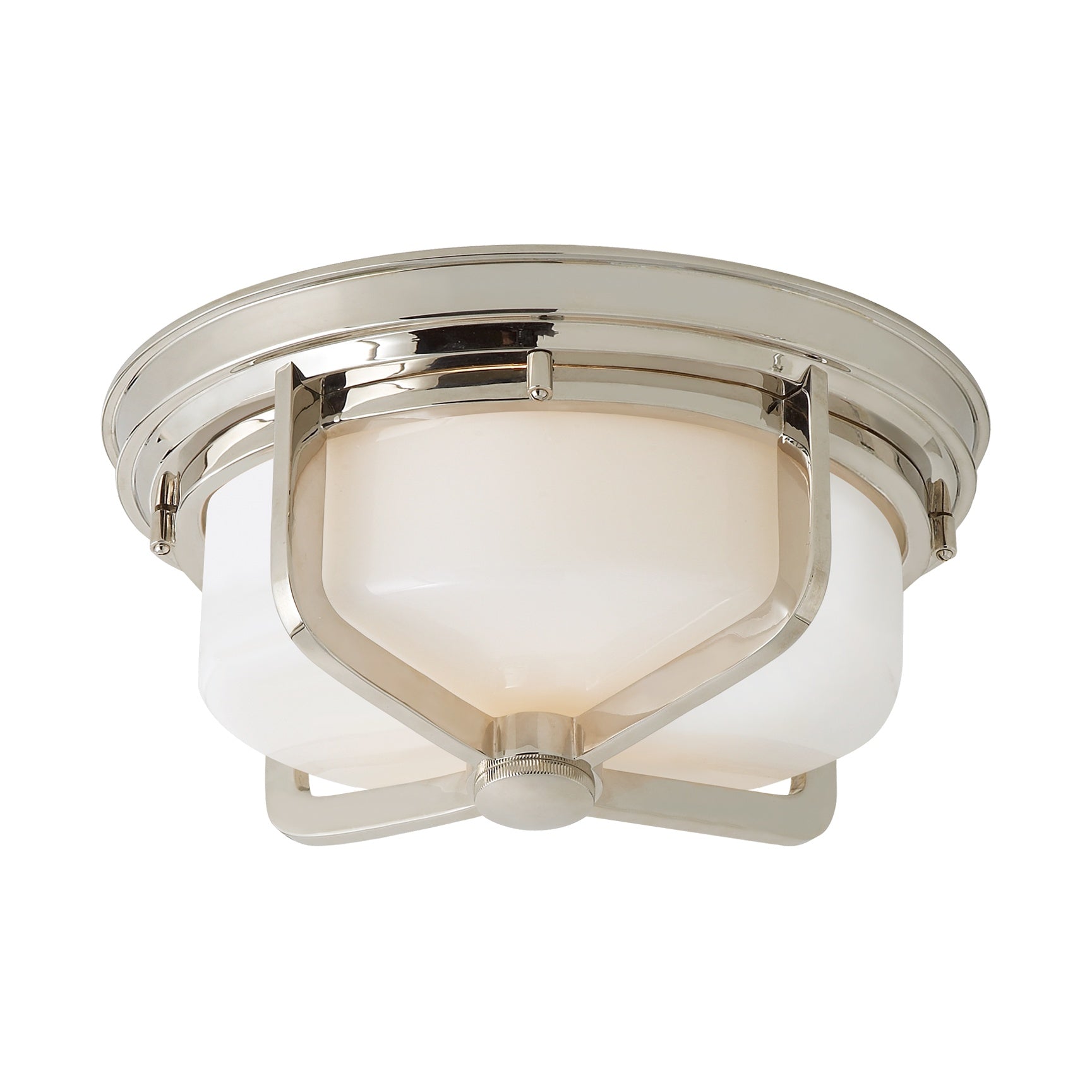 Milton Large Flush Mount LIGHTING - flush mount Visual Comfort Polished Nickel