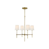 Bryant Small Chandelier LIGHTING - chandelier Visual Comfort - Signature Hand-Rubbed Antique Brass