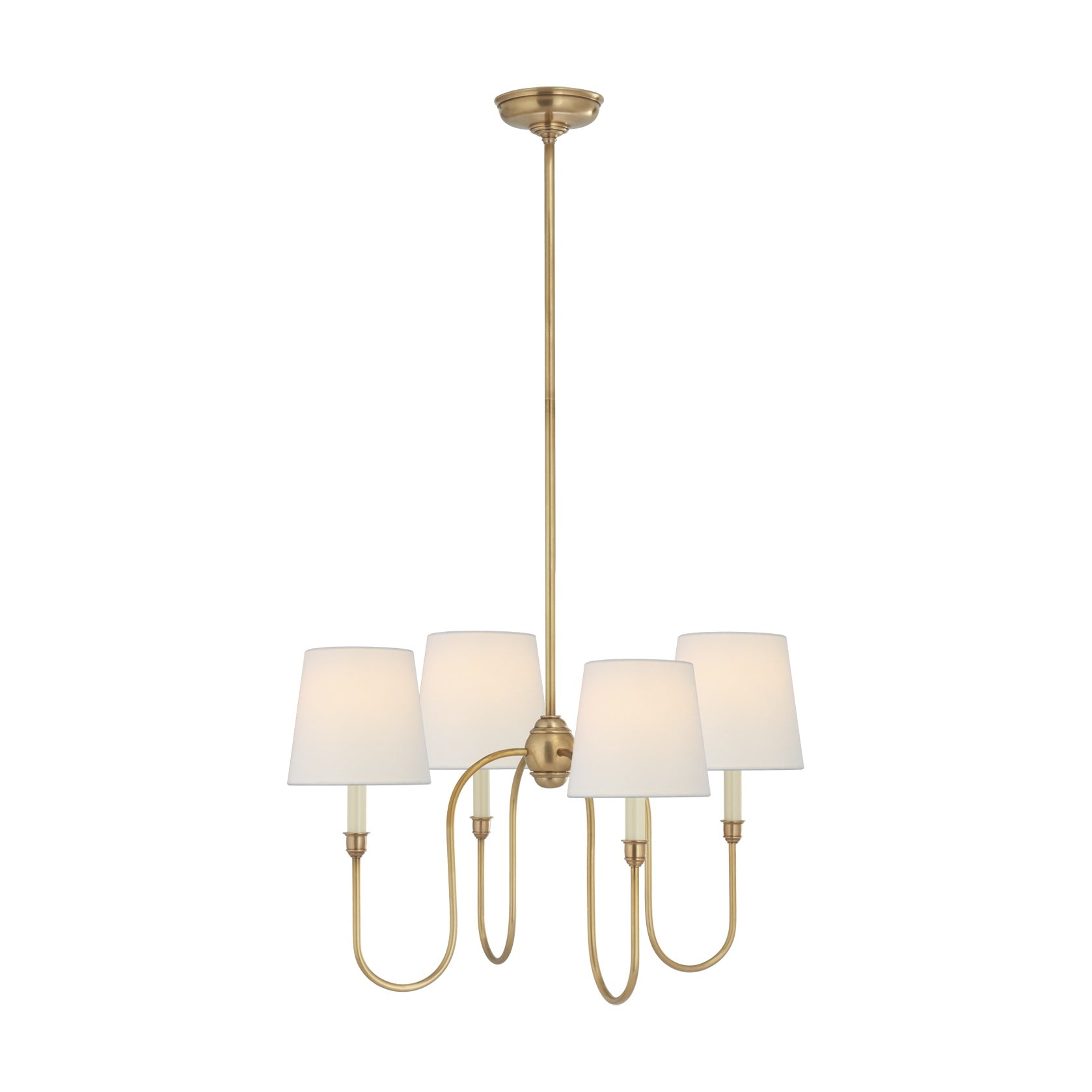 Vendome Small Chandelier LIGHTING - chandelier Visual Comfort Hand-Rubbed Antique Brass