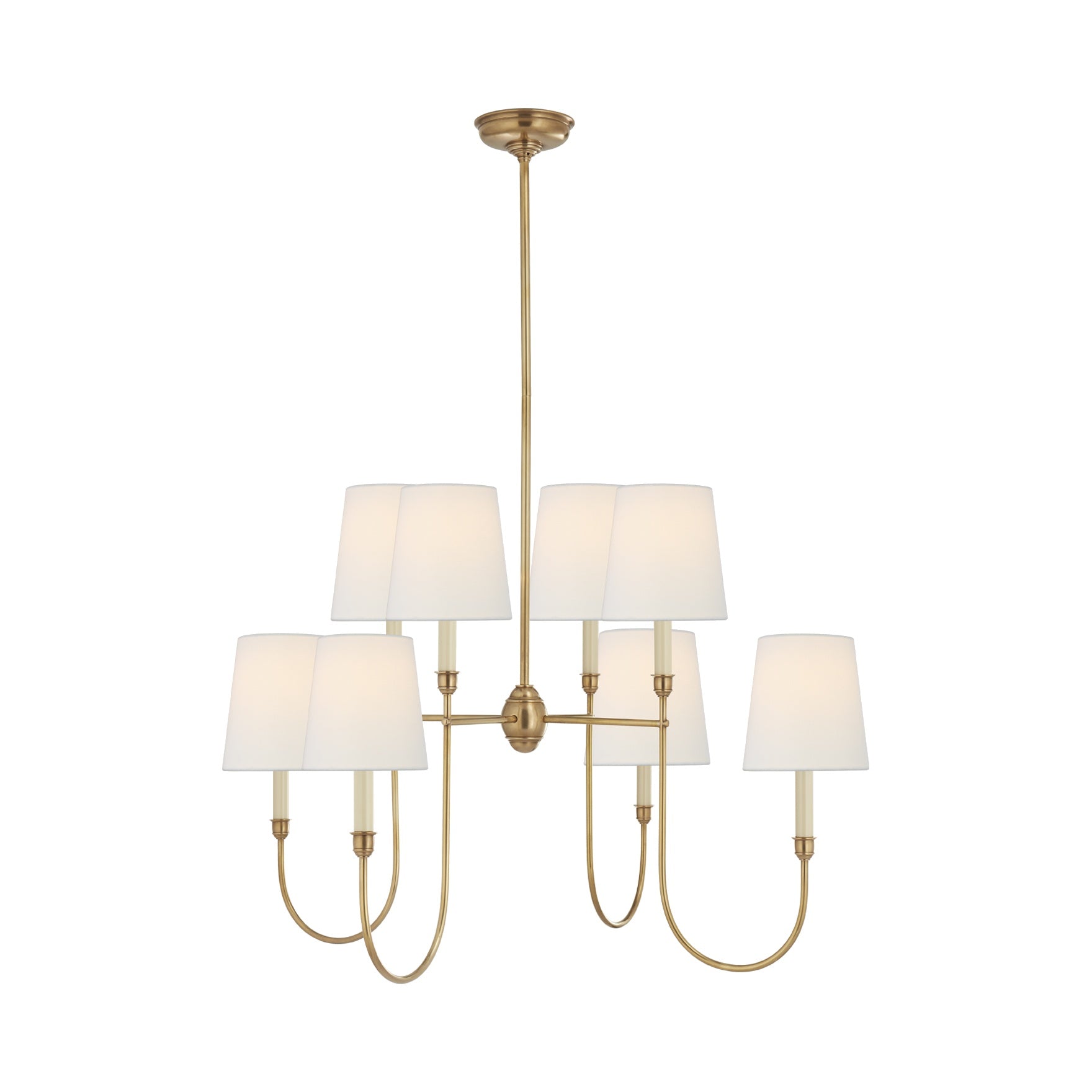 Vendome Large Chandelier LIGHTING - chandelier Visual Comfort Hand-Rubbed Antique Brass