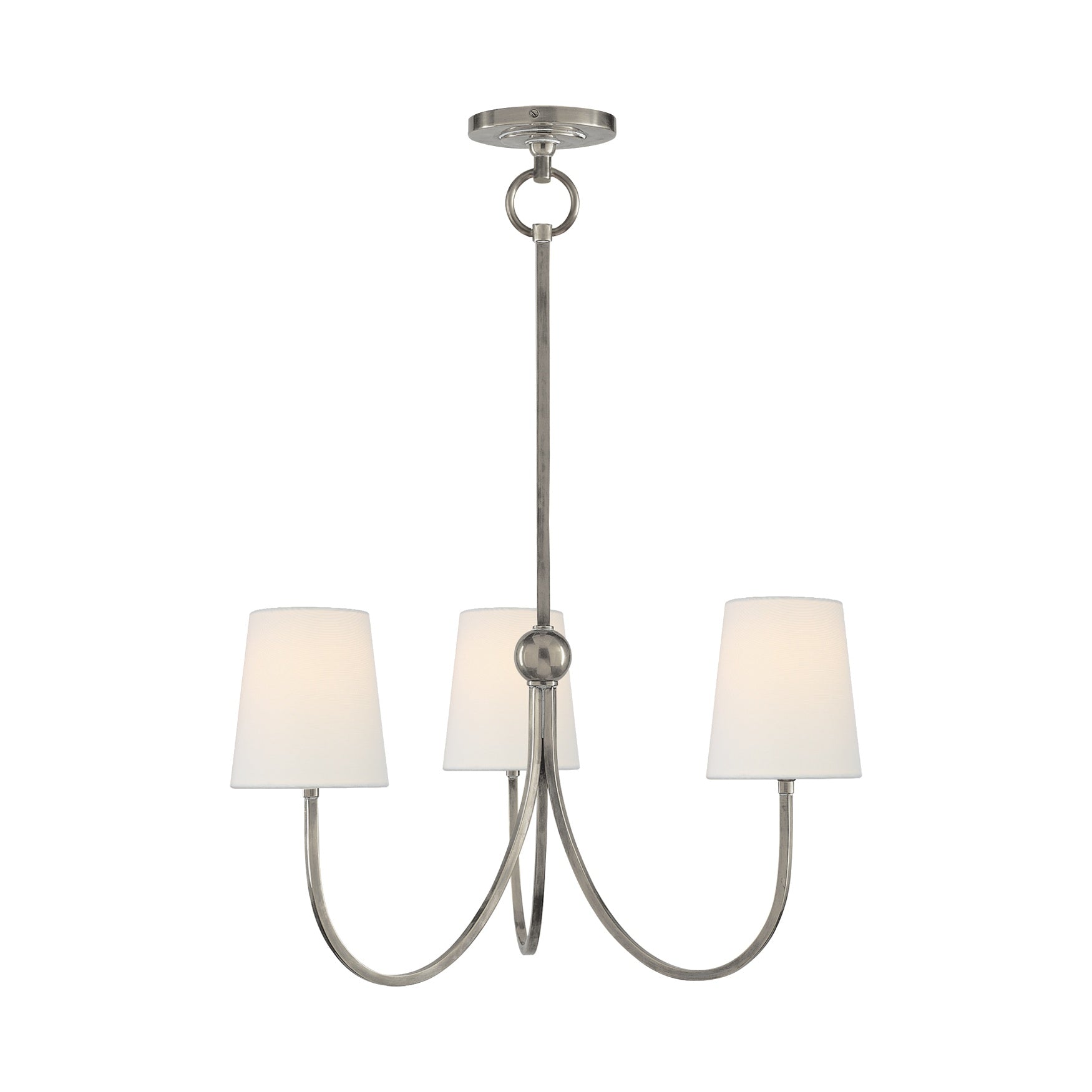 Reed Small Chandelier LIGHTING - chandelier Visual Comfort Antique Nickel