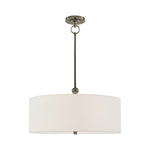 Reed Hanging Shade LIGHTING - pendant Visual Comfort Antique Nickel 22" x 22" X 7.5" Linen