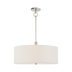Reed Hanging Shade LIGHTING - pendant Visual Comfort Polished Nickel 22" x 22" X 7.5" Linen