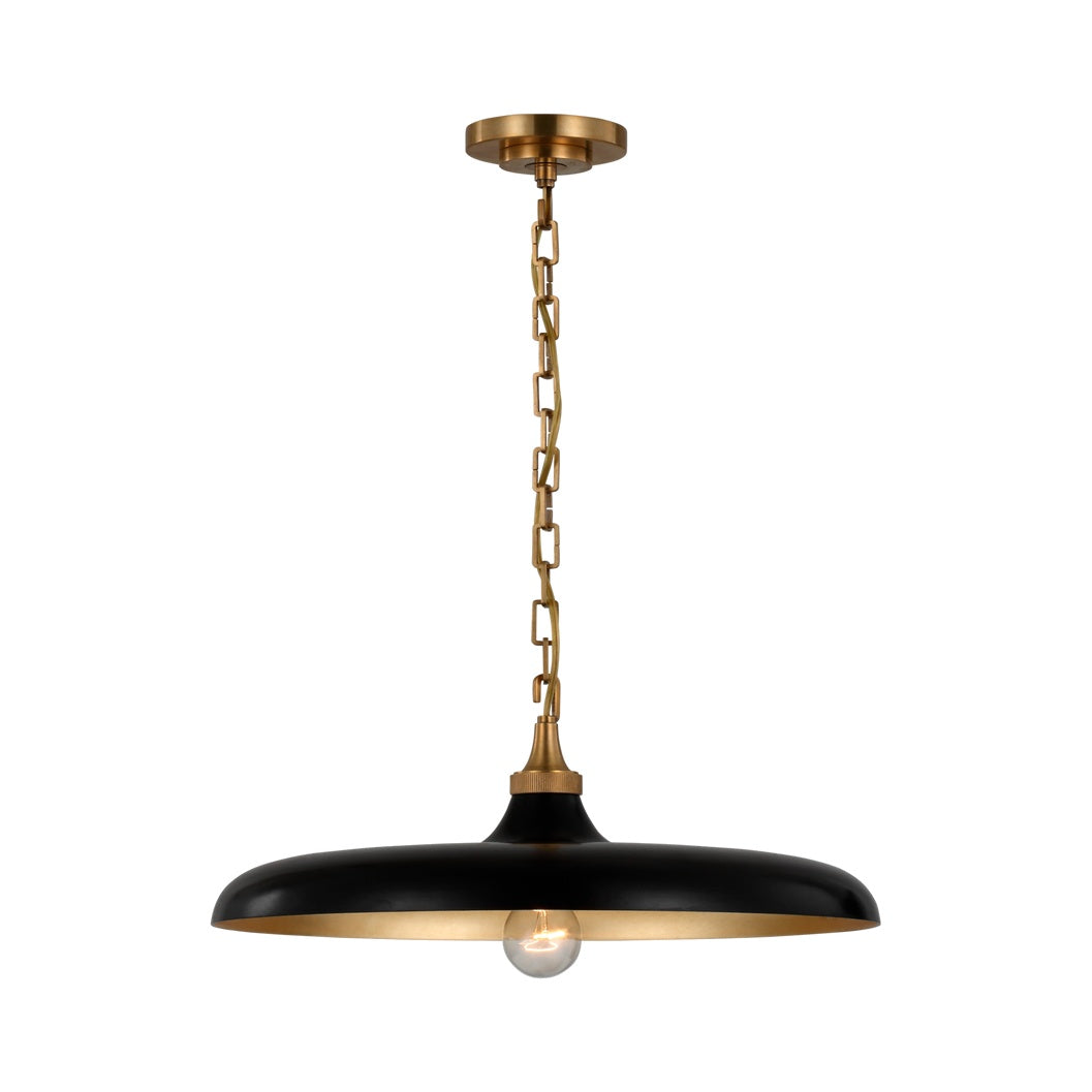 Piatto Medium Pendant LIGHTING - pendant Visual Comfort Hand-Rubbed Antique Brass Aged Iron