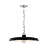 Piatto Medium Pendant LIGHTING - pendant Visual Comfort Polished Nickel Aged Iron