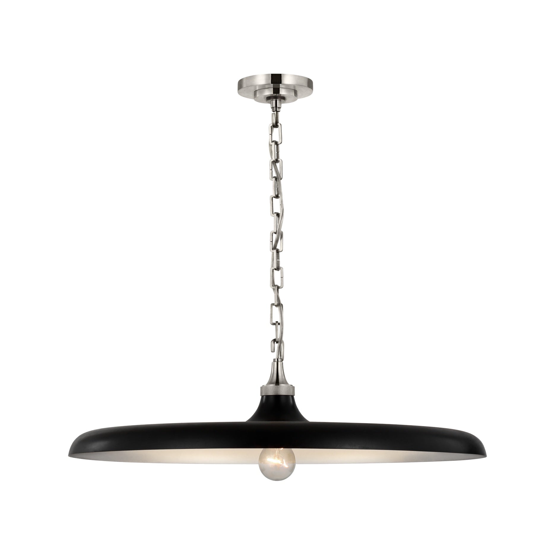 Piatto Large Pendant LIGHTING - pendant Visual Comfort Hand-Rubbed Antique Brass Aged Iron