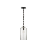 Katie Cylinder Pendant LIGHTING - pendant Visual Comfort - Signature Bronze Seeded Glass