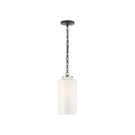 Katie Cylinder Pendant LIGHTING - pendant Visual Comfort - Signature Bronze White Glass