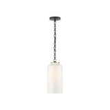 Katie Cylinder Pendant LIGHTING - pendant Visual Comfort - Signature Bronze White Glass