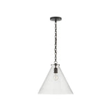Katie Conical Pendant LIGHTING - pendant Visual Comfort - Signature Bronze Clear Glass