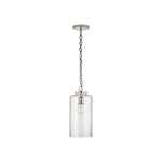 Katie Cylinder Pendant LIGHTING - pendant Visual Comfort - Signature Polished Nickel Clear Glass