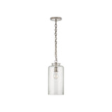 Katie Cylinder Pendant LIGHTING - pendant Visual Comfort - Signature Polished Nickel Clear Glass