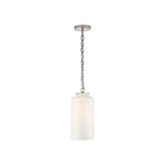 Katie Cylinder Pendant LIGHTING - pendant Visual Comfort - Signature Polished Nickel White Glass