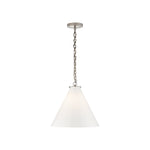 Katie Conical Pendant LIGHTING - pendant Visual Comfort - Signature Polished Nickel White Glass