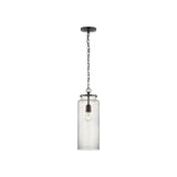 Katie Large Cylinder Pendant LIGHTING - pendant Visual Comfort - Signature Bronze Clear Glass