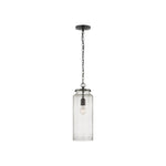 Katie Large Cylinder Pendant LIGHTING - pendant Visual Comfort - Signature Bronze Seeded Glass