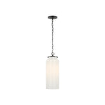 Katie Large Cylinder Pendant LIGHTING - pendant Visual Comfort - Signature Bronze White Glass