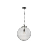 Katie Large Globe Pendant LIGHTING - pendant Visual Comfort - Signature Bronze Seeded Glass