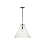 Katie Large Conical Pendant LIGHTING - pendant Visual Comfort - Signature Bronze Clear Glass