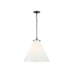 Katie Large Conical Pendant LIGHTING - pendant Visual Comfort - Signature Bronze White Glass
