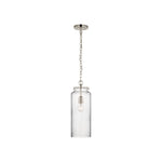 Katie Large Cylinder Pendant LIGHTING - pendant Visual Comfort - Signature Polished Nickel Clear Glass