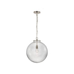 Katie Large Globe Pendant LIGHTING - pendant Visual Comfort - Signature Polished Nickel Seeded Glass