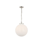 Katie Large Globe Pendant LIGHTING - pendant Visual Comfort - Signature Polished Nickel White Glass