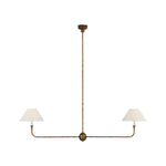 Piaf Large Two Light Linear Pendant LIGHTING - pendant Visual Comfort Antique Gild