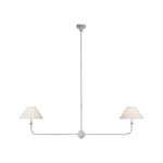 Piaf Large Two Light Linear Pendant LIGHTING - pendant Visual Comfort Plaster White