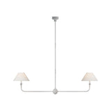 Piaf Large Two Light Linear Pendant LIGHTING - pendant Visual Comfort Plaster White