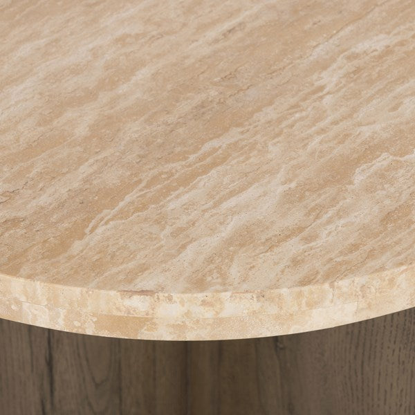 Tori Accent Table - Travertine - Rug & Weave