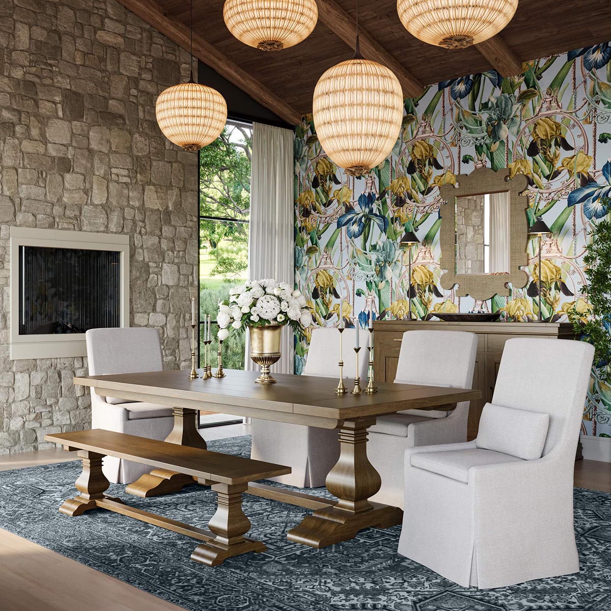 Trestle Extension Table FURNITURE - dining table Bramble