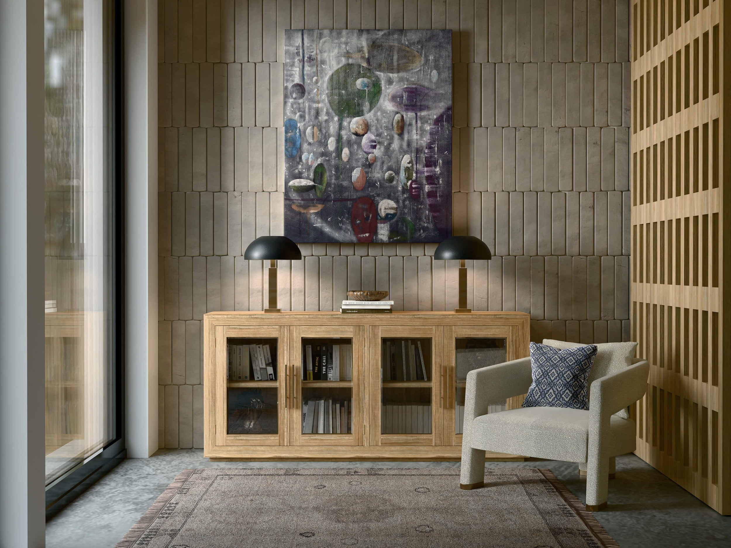 Florence 4 Glass Door Sideboard FURNITURE - sideboard Bramble