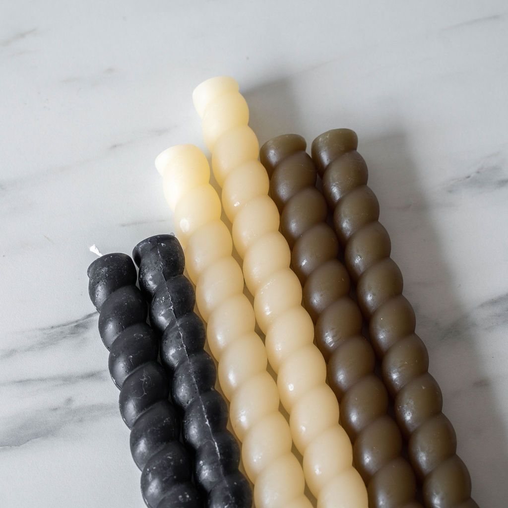 Twisted Taper Candles - Rug & Weave