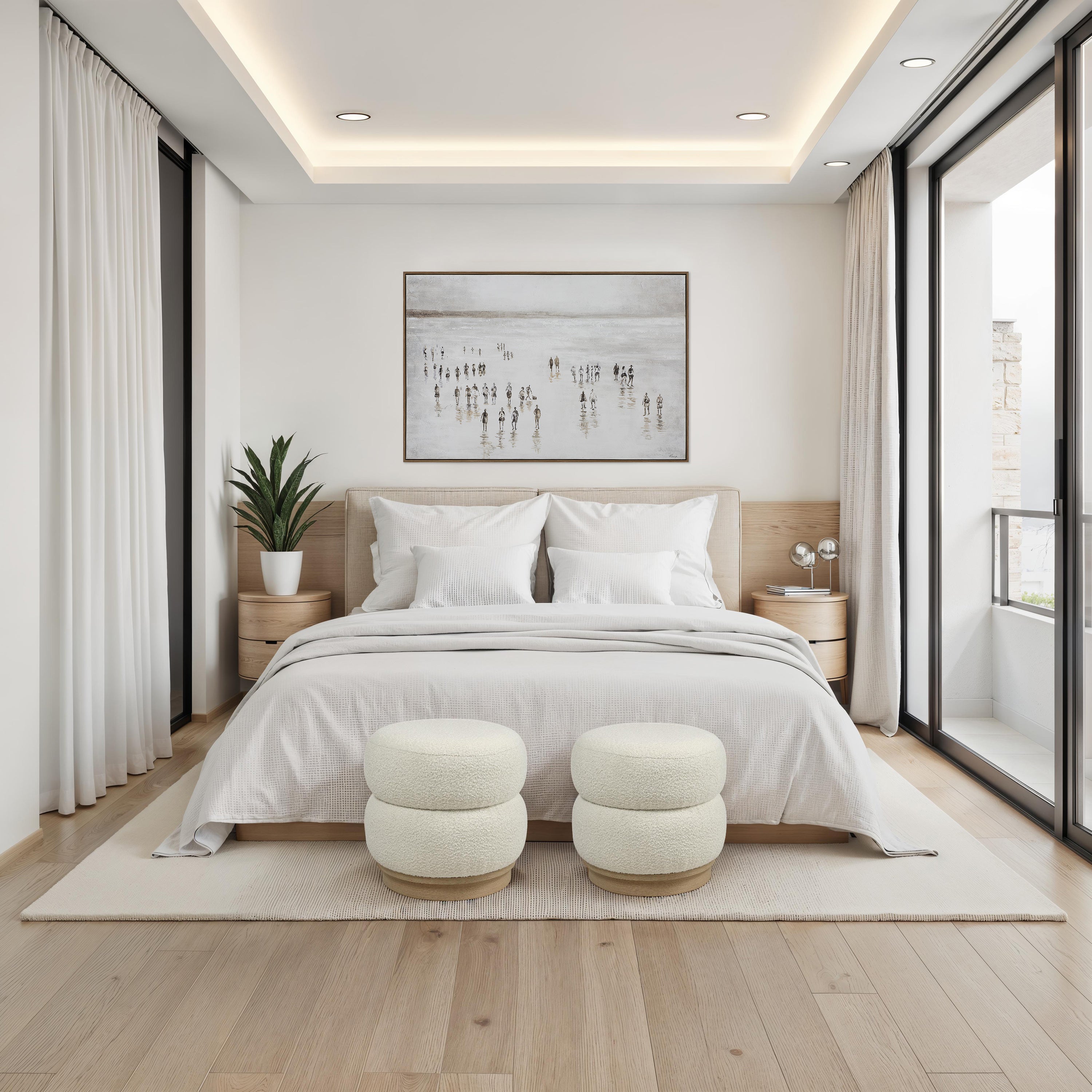 FLOOR MODEL - Millen Ottoman FURNITURE - floor model Renwil