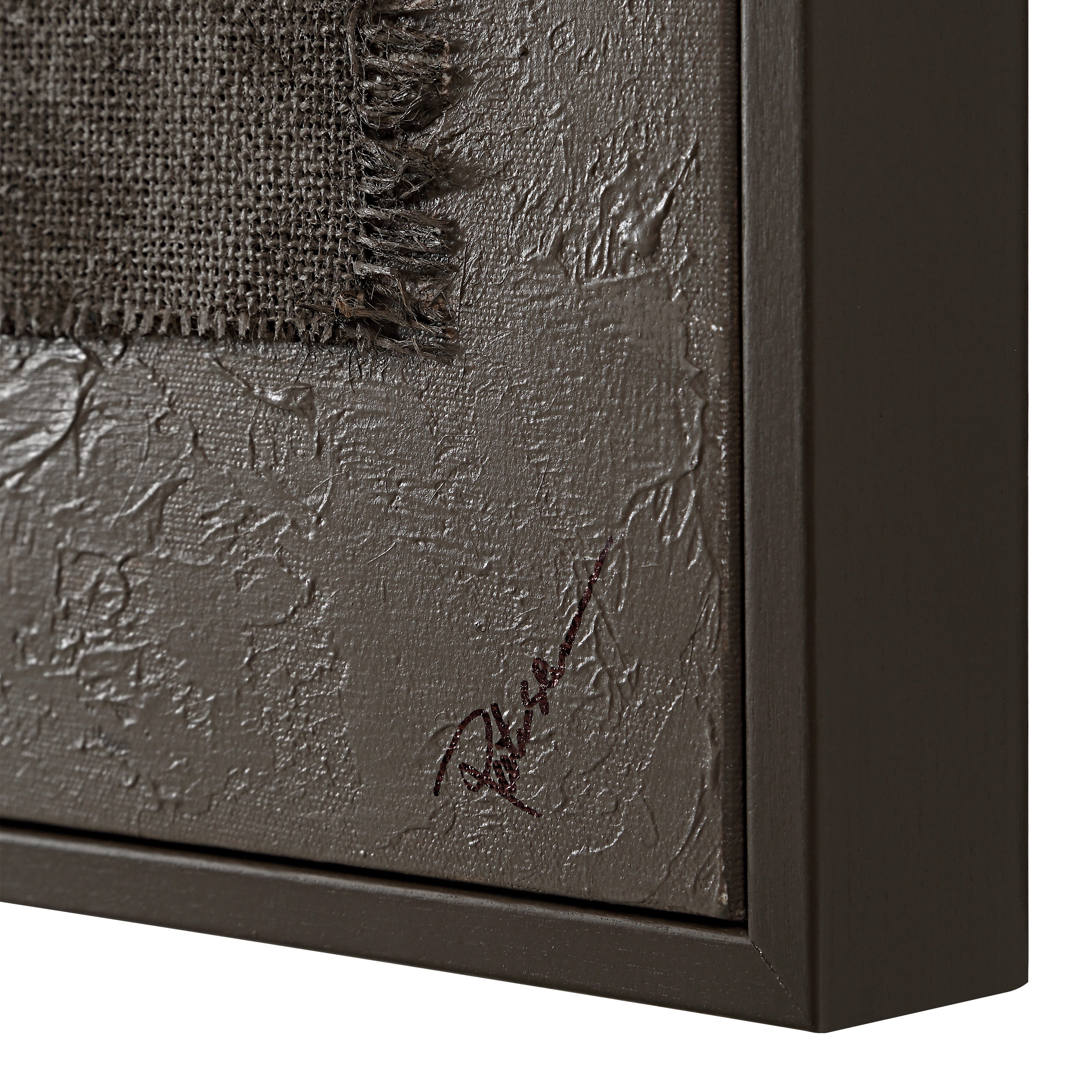 "Spruce" Burlap Framed Wall Art ARTWORK - framed print Renwil