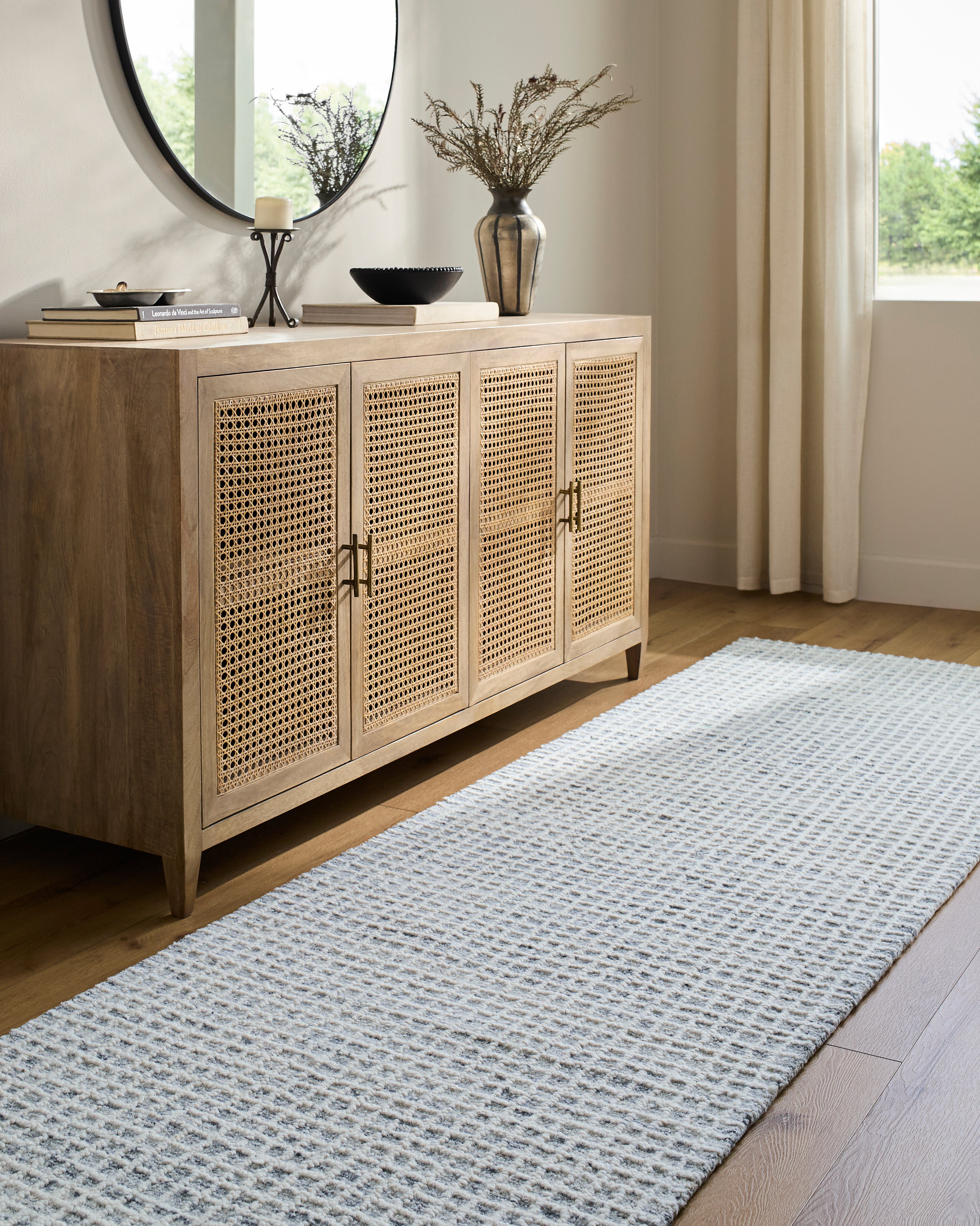 Andy Sky Gridwork Rug RUGS - wool Surya