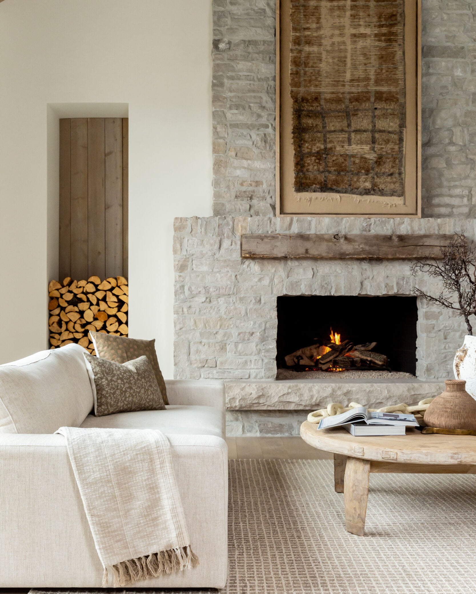 Andy Natural Gridwork Rug RUGS - wool Surya