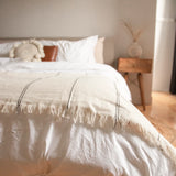 White Turkish Cotton Duvet Cover - Rug & Weave