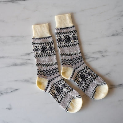 Cozy Nordic Socks - Cream Medium Rug & Weave