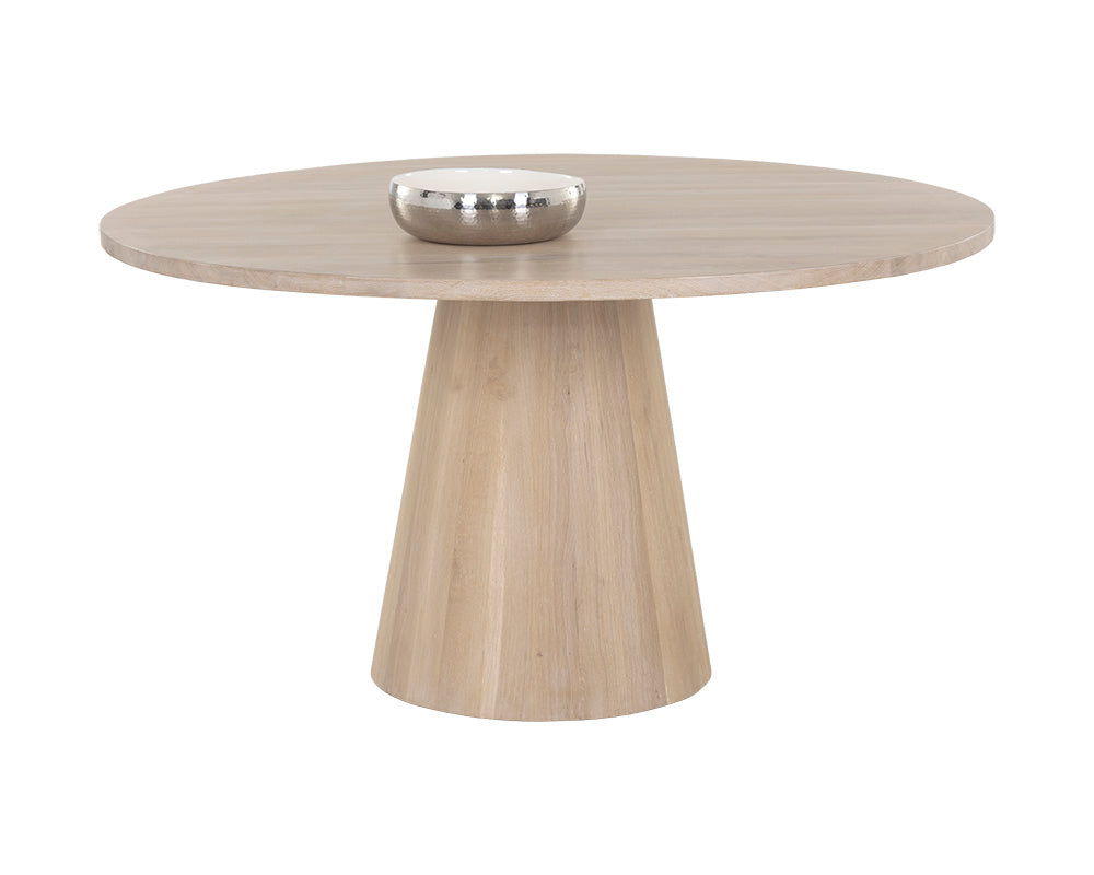 Althea Dining Table / Light Oak 9 - a - FURNITURE - dining table - round Sunpan