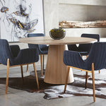Althea Dining Table / Light Oak 9 - a - FURNITURE - dining table - round Sunpan
