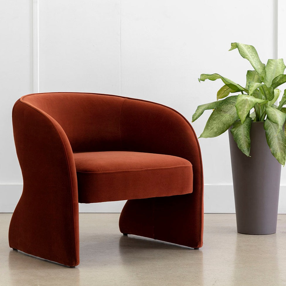 Rosie Lounge Chair - Meg Rust 3 - FURNITURE - chair Sunpan