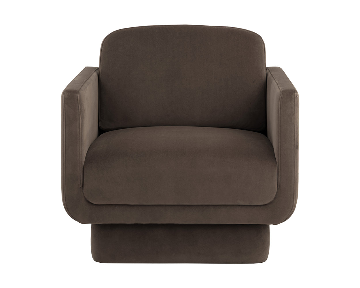 Evelyn Lounge Chair - Meg Dark Brown 3 - FURNITURE - chair Sunpan