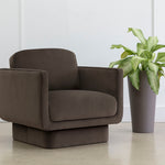 Evelyn Lounge Chair - Meg Dark Brown 3 - FURNITURE - chair Sunpan