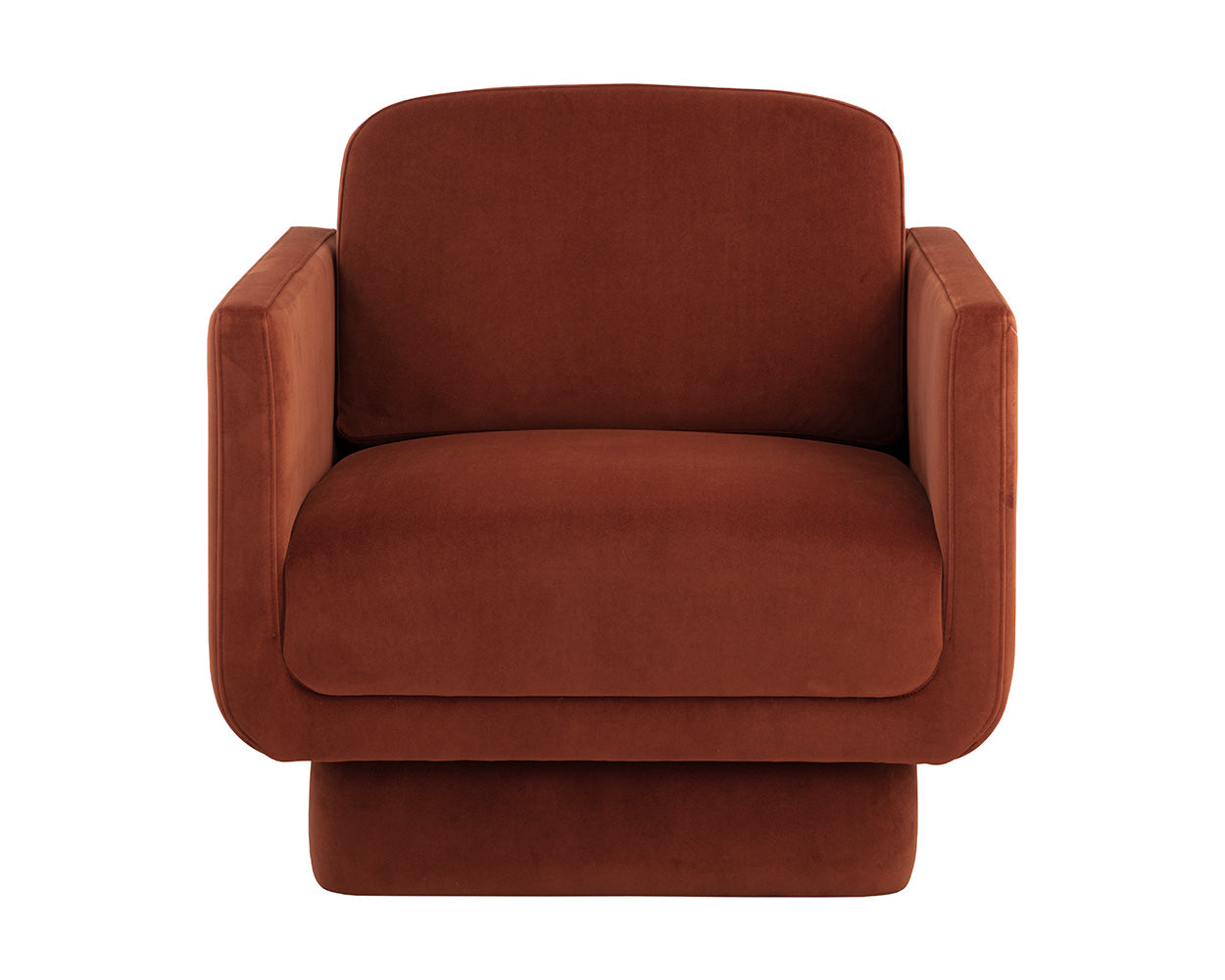 Evelyn Lounge Chair - Meg Rust 3 - FURNITURE - chair Sunpan