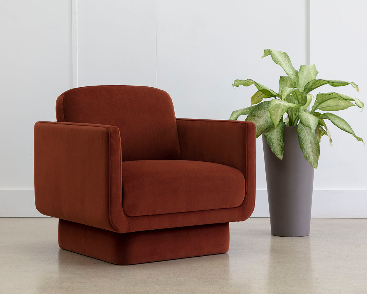 Evelyn Lounge Chair - Meg Rust 3 - FURNITURE - chair Sunpan