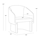 Lola Lounge Chair / Merino Pearl 3 - FURNITURE - chair Sunpan