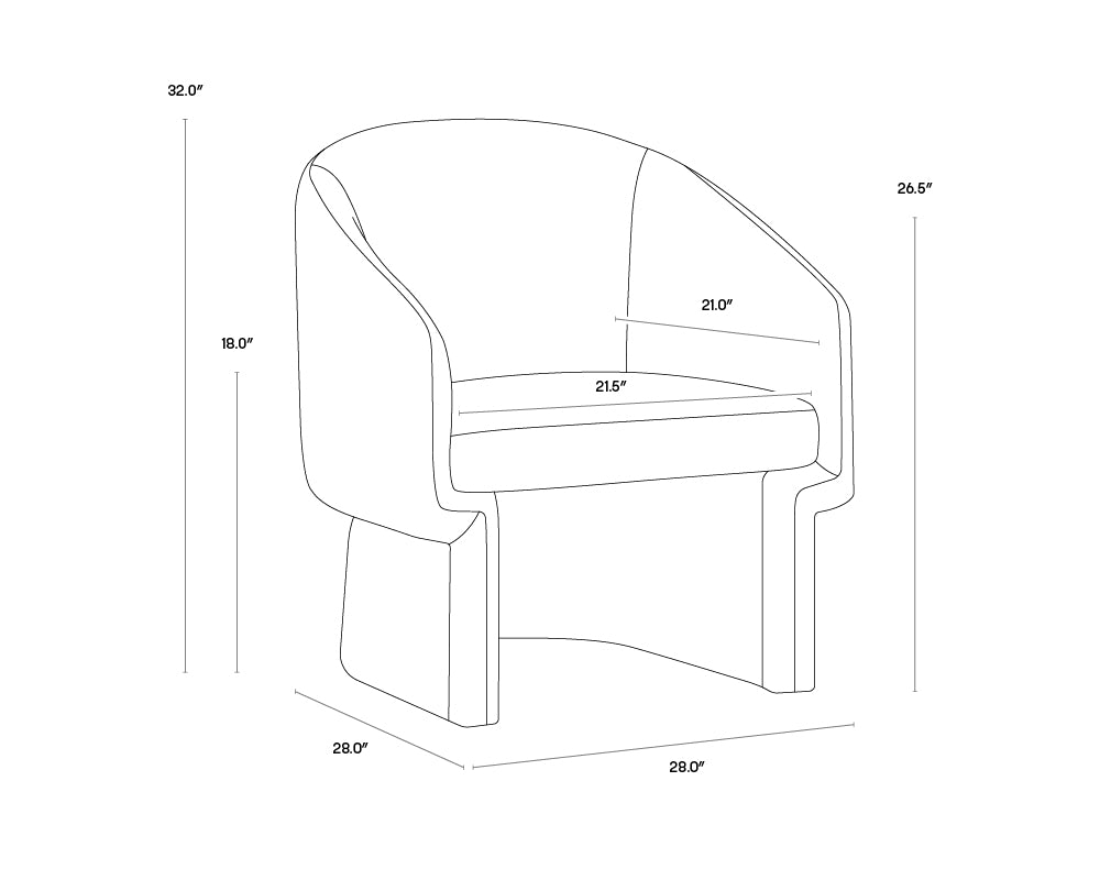 Lola Lounge Chair / Merino Pearl 3 - FURNITURE - chair Sunpan